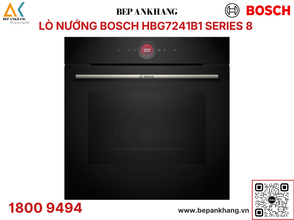 Lò nướng âm tủ Bosch HBG7241B1 Series 8 - Nhập khẩu Châu Âu